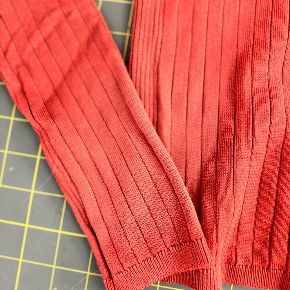 Love Tree Rust Ribbed Sweater​ - Picture 6 of 7